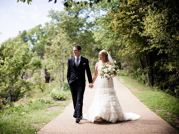 Cali and her husband on her wedding day.
